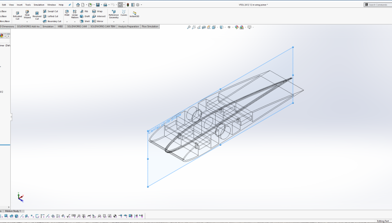 screenshot of drone design software