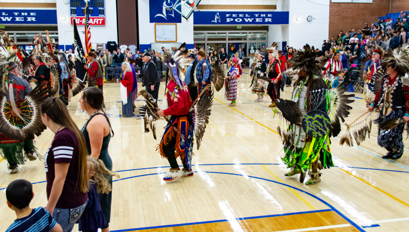 pow wow dancers in regalia