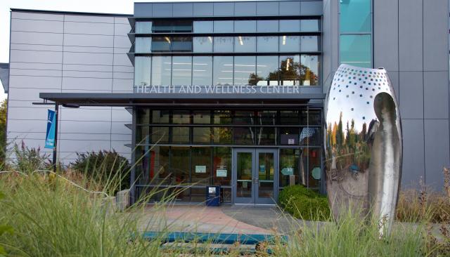 the front of the health and wellness center