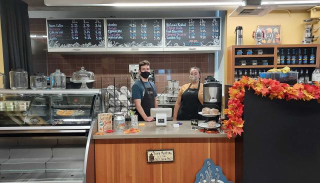 The crew at J&Js behind the counter