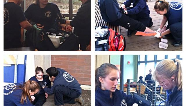 emt students receiving hands on job training through Lane's non credit classes