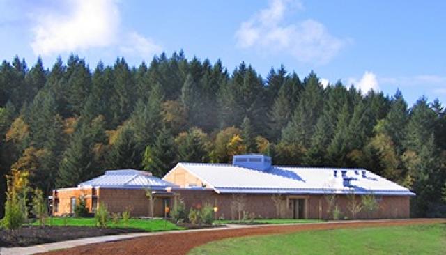 LCC Longhouse exterior view from the track