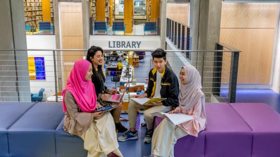 Students studying together