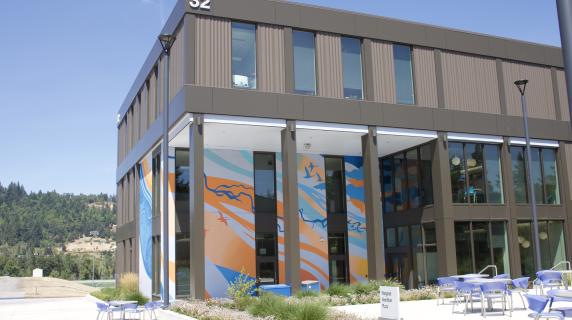 Southwestern exterior of Building 32, Health Professions