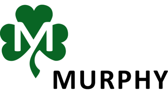 Murphy Company logo is a green shamrock with white letter M inset