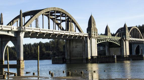 Siuslaw River Bridge, in Florence, Oregon