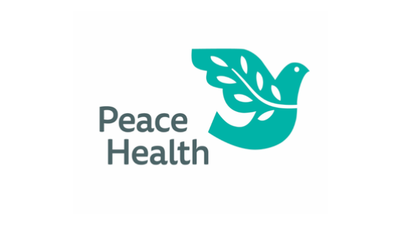 PeaceHealth Stacked Logo With Bluegreen Dove