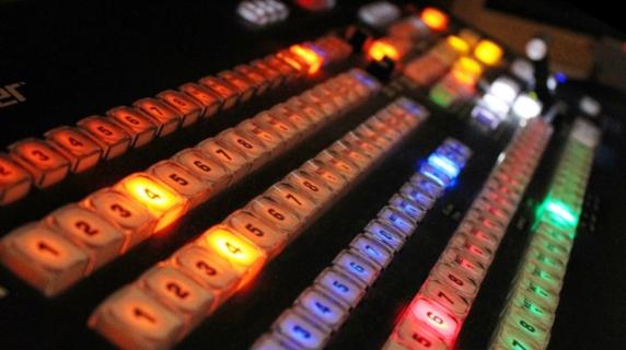 Media Services live streaming dashboard showing colorful buttoms