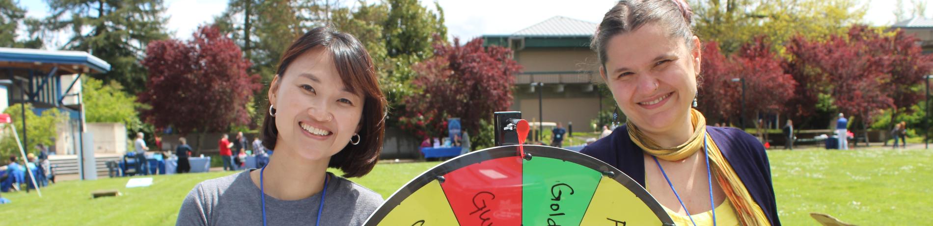 spin the wheel game at an event