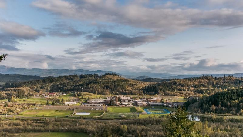 aerial view main campus from 30th ave side 2017