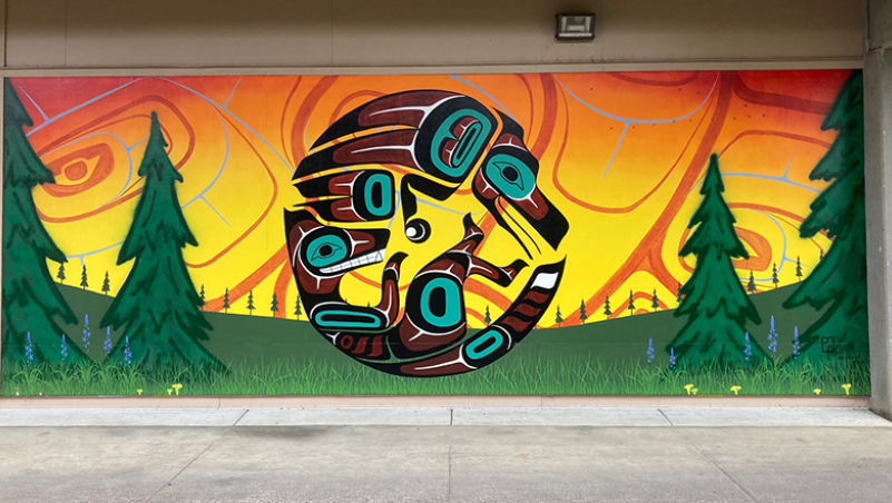 2022 Mural by Pattrick Price, LCC main campus, building 11