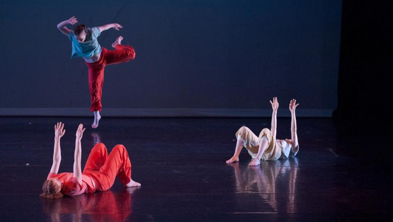 LCC dance student Grace Roberts, Olivia Jazcko, Karen Sanchez