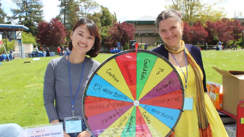 Representatives from LCC's ABSE Program welcome attendees to the 2022 Community Day Open House