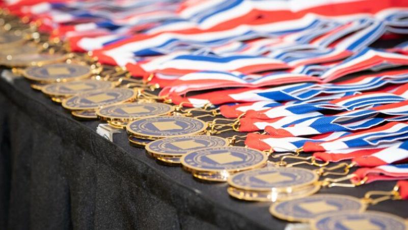 All Oregon academic team medals on display