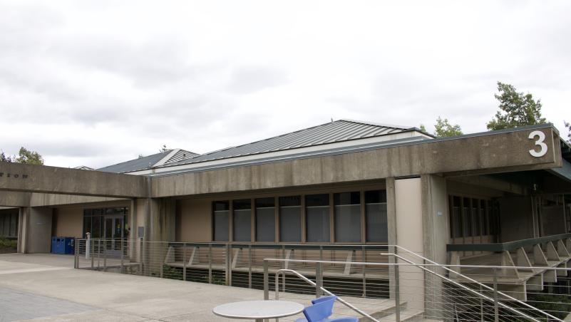 Northeast view of building 3, where Human Resources is located