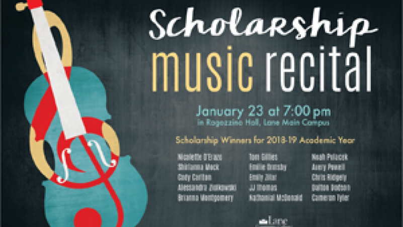 Music scholarship student recital poster image