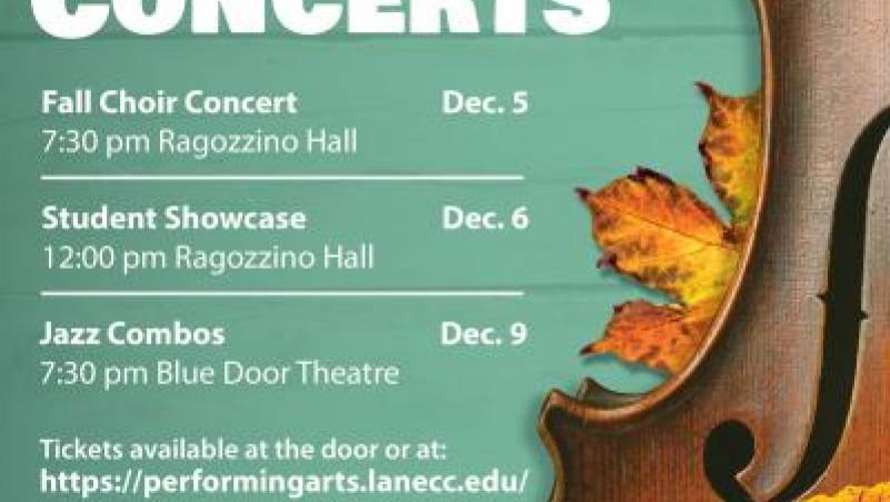 2019 Fall Music Concerts flyer