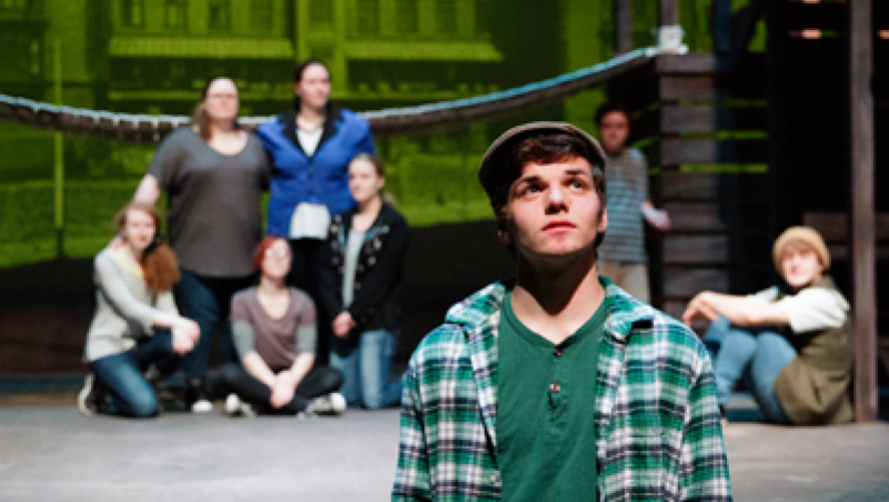 LCC student actor Caleb Pruitt, photo by Dustin Nagy