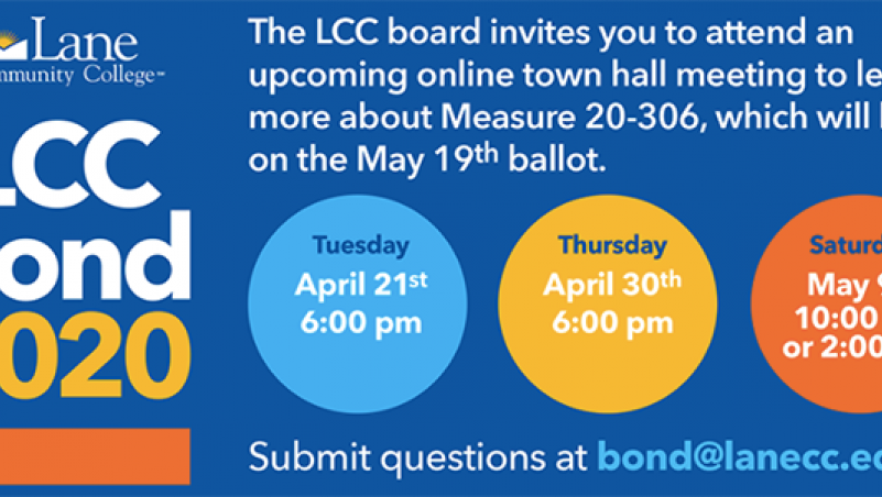 LCC Bond 2020 town hall poster