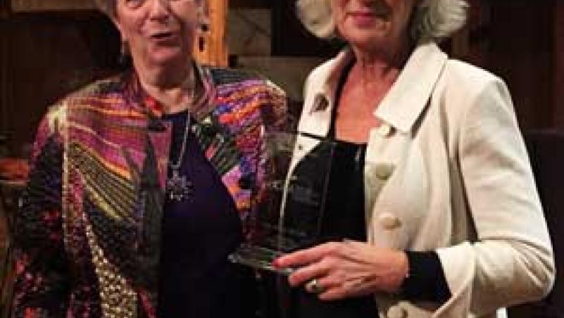 image of Board Chair Sharon Stiles (left) with President Mary Spilde