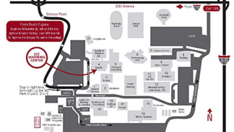LCC Warming Center image of map for LCC warming center
