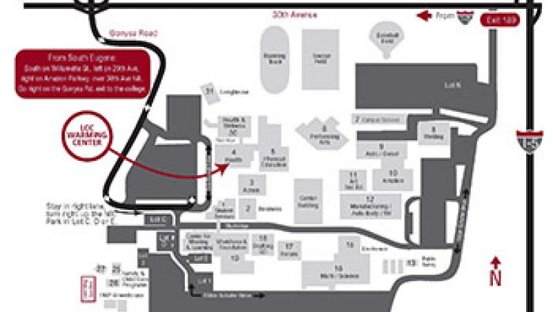 image of map for LCC warming center