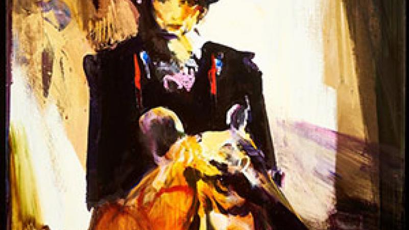 Circus Boy with Tiger image of painting