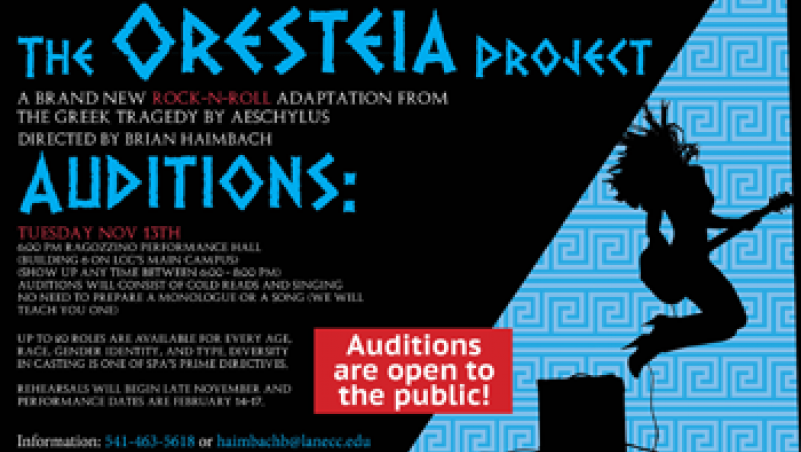 Oresteia Project audition poster