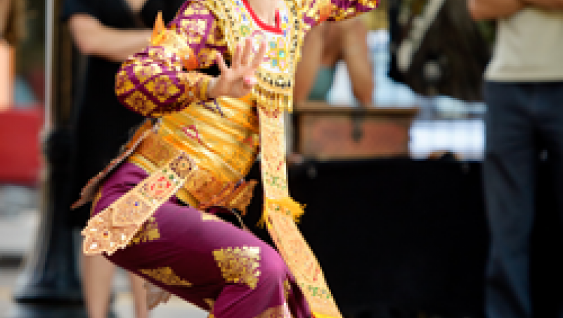 Erin Elder performs Balinese dance