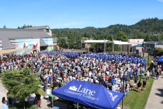 Ariel view of LCC's 2019 Commencement