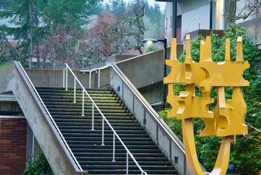 the Stairs by Center Building