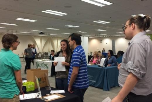 Students and employers at the annual LCC Job Fair