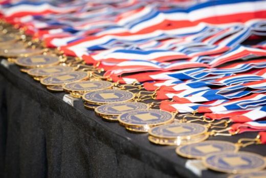 All Oregon academic team medals on display