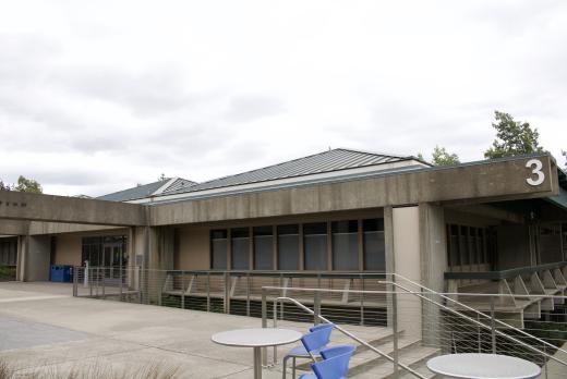 Northeast view of building 3, where Human Resources is located