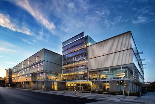 Lane Campus center building in the evening light
