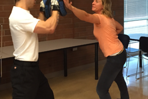 participants in self defense class