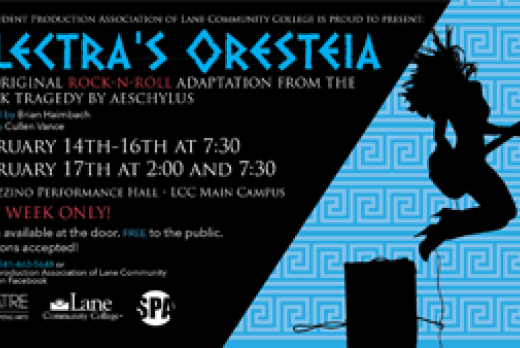 Electra's Oresteia event poster