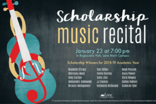 Music scholarship student recital poster image