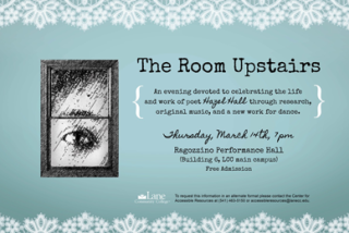 The Room Upstairs rescheduled event poster