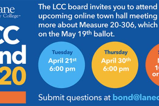 LCC Bond 2020 town hall poster