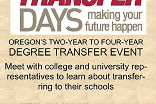 2020 Oregon Transfer Days Jan 14 - poster