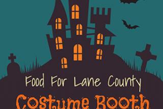 image of event poster with haunted house and bats