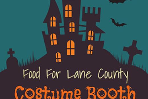 image of event poster with haunted house and bats