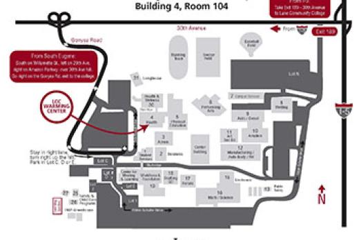 image of map for LCC warming center