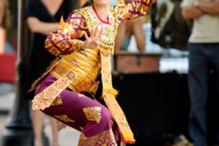 Erin Elder performs Balinese dance