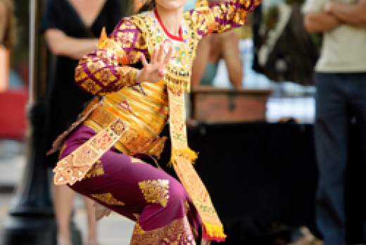 Erin Elder performs Balinese dance