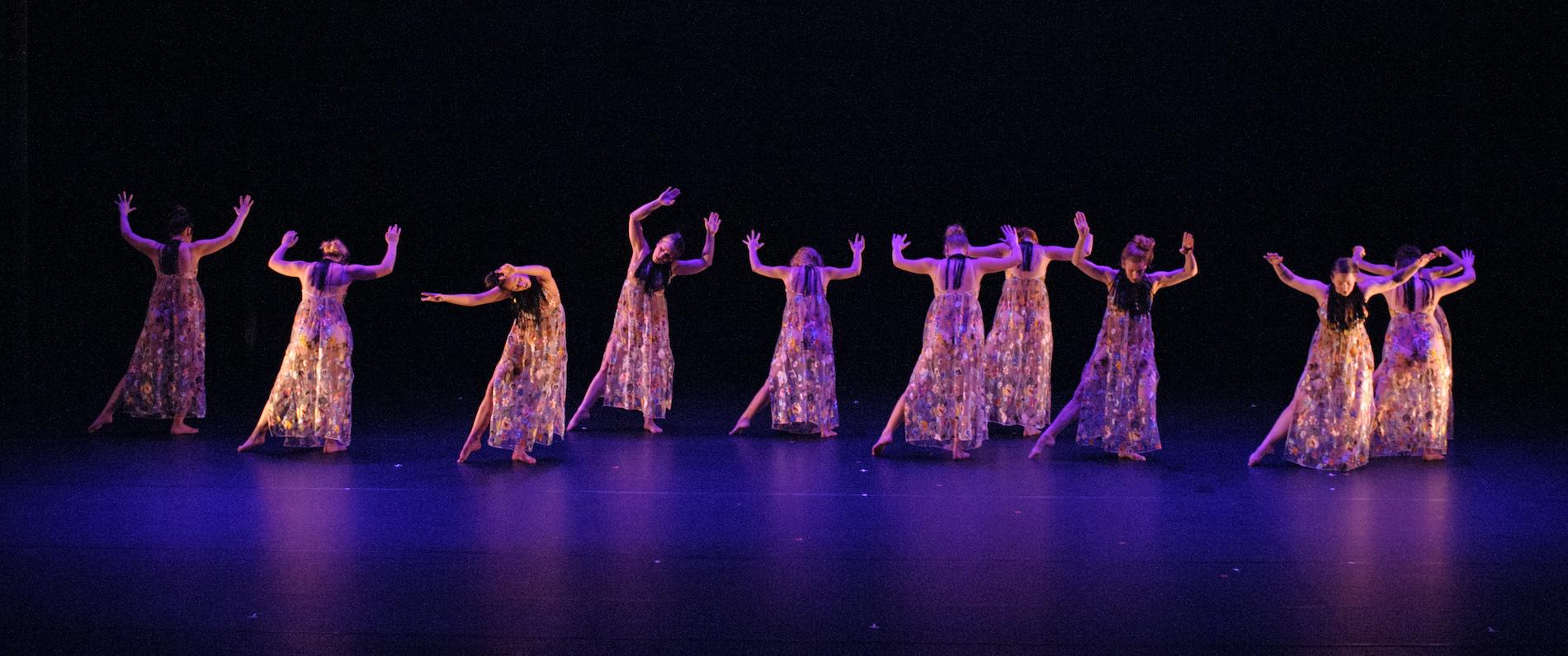 Dancers performing during the 2018 Collaborations Concert