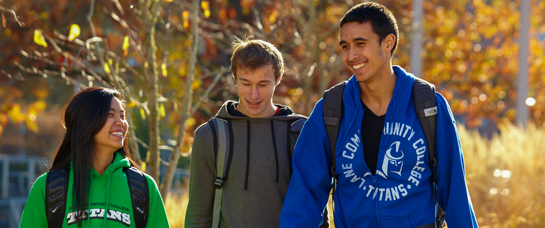 students walking on main campus