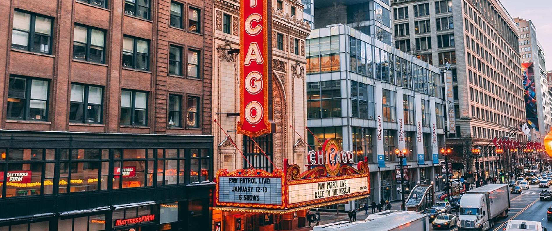 an old picture palace theatre in Chicago