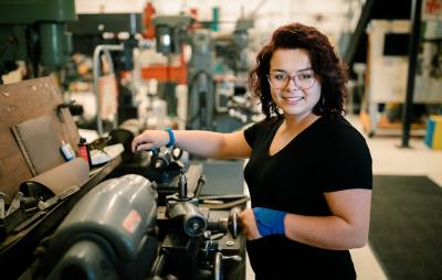 Aviation maintenance technician program graduate Autumn Eells